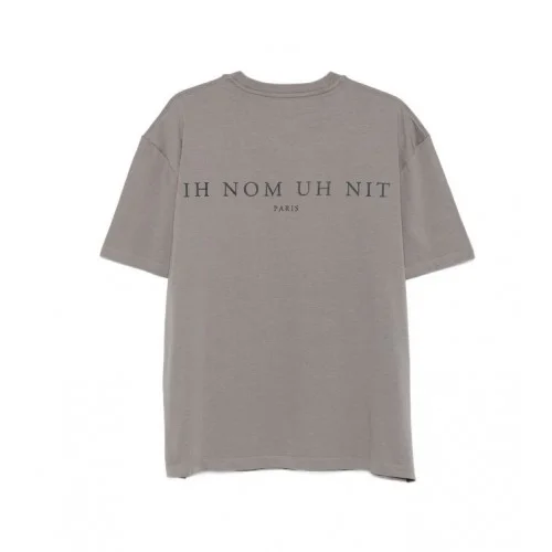 Tricou IH NOM UH NIT, Grey graphic-print T-shirt