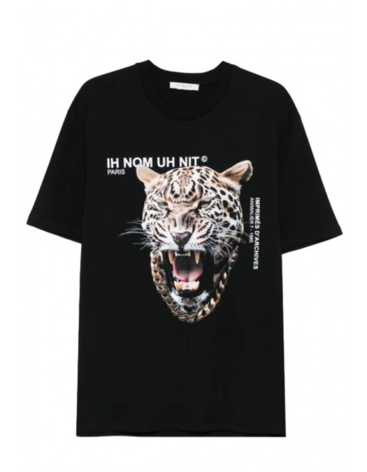 Tricou IH NOM UH NIT, Tiger Print in Front, Negru - NUW25243009