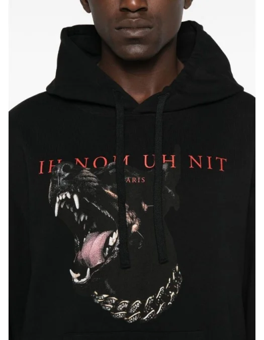HANORAC IH NOM UH NIT, Black dog-print sweatshirt - NUW25251009