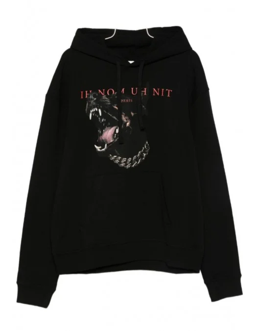 HANORAC IH NOM UH NIT, Black dog-print sweatshirt - NUW25251009