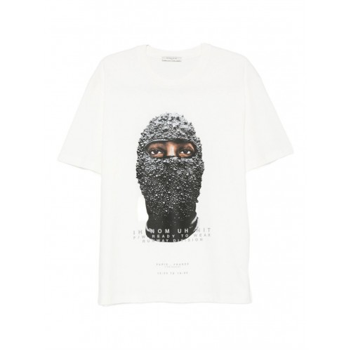 Tricou Ih Nom Uh Nit,White mask-print T-shirt Tricou Ih Nom Uh Nit,White mask-print T-shirt
