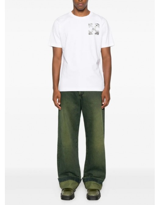 TRICOU OFF WHITE,Arrows-print T-shirt - OMAA027F25JER00A0172