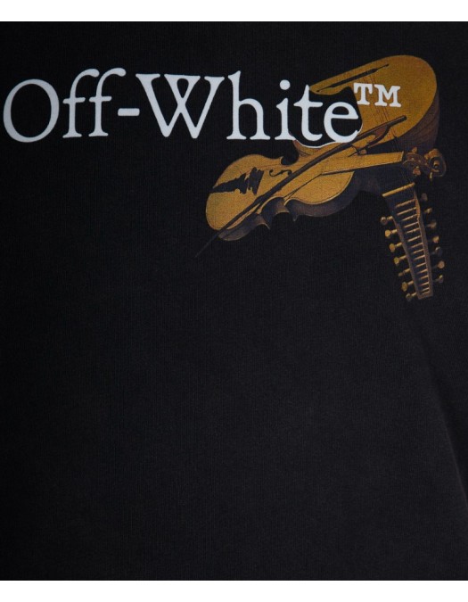 TRICOU OFF WHITE,Cupid Arrow Graphic Print Cotton T-shirt In Black - OMAA027F25JER00C1301 TRICOU OFF WHITE,Cupid Arrow Graphic Print Cotton T-shirt In Black - OMAA027F25JER00C1301