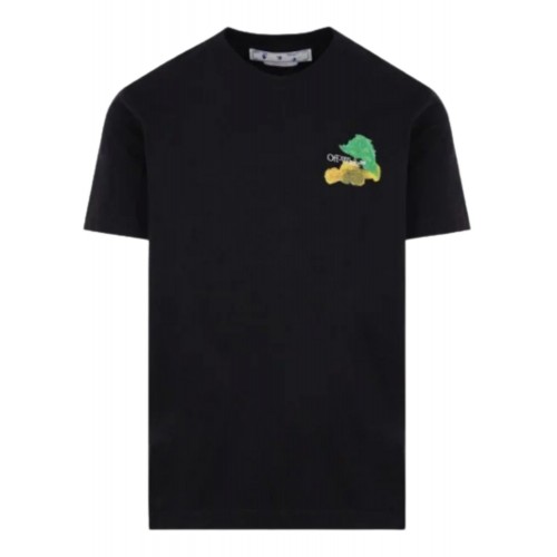 Tricou OFF WHITE, Multicolor Paint Arrows, Negru, Slim Fit