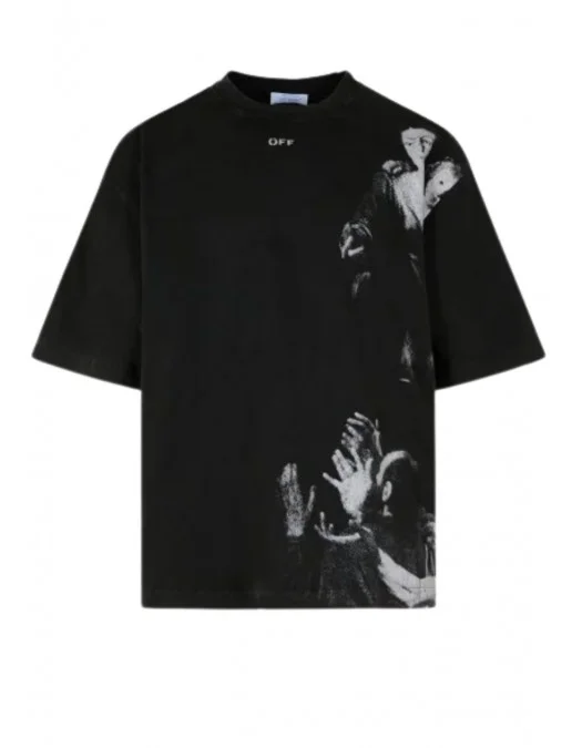 Tricou OFF WHITE, Mary Skate Print, Black - OMAA120F24JER0091001