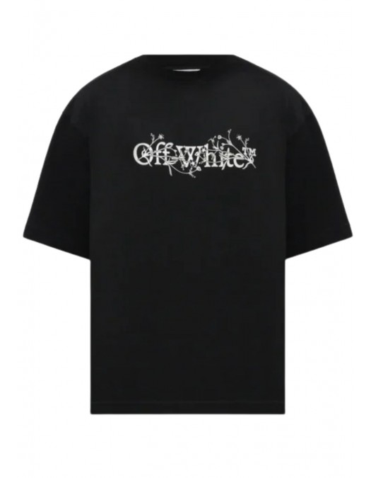 Tricou OFF WHITE, Flowers  Design, Black - OMAA120F24JER00B1001