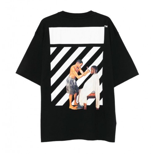 TRICOU OFF WHITE ,Barber Diagonal Skate Logo T-Shirt, Oversized TRICOU OFF WHITE ,Barber Diagonal Skate Logo T-Shirt, Oversized