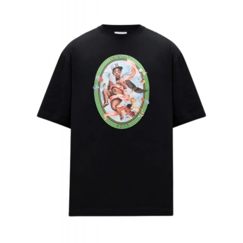 Tricou OFF WHITE, Fresco Paint Print, Black, Skate Fit Tricou OFF WHITE, Fresco Paint Print, Black, Skate Fit