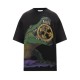 Tricou OFF WHITE, Big Croco Print, Oversized, Black - OMAA120S25JER0061301