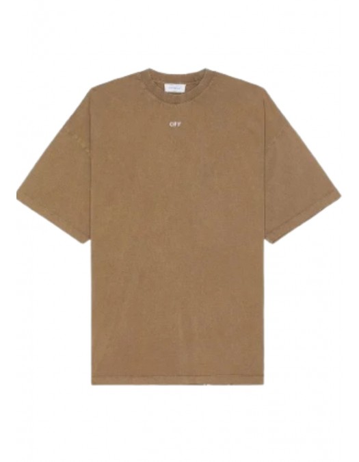 Tricou OFF WHITE, Graphic Print, Brown - OMAA161S24JER0082877 Tricou OFF WHITE, Graphic Print, Brown - OMAA161S24JER0082877