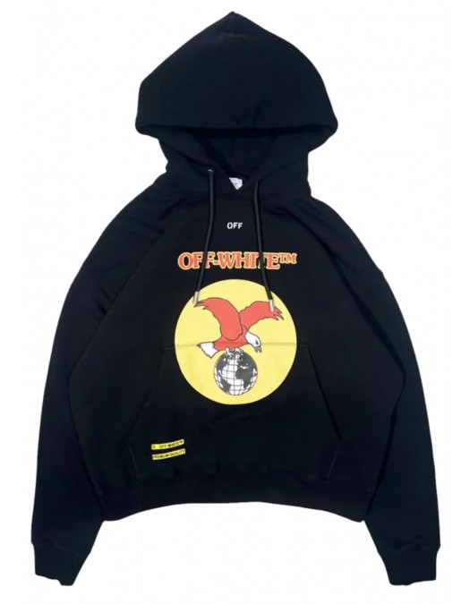 Hanorace OFF WHITE,Black and Yellow - OMBB085S25FLE00B1020