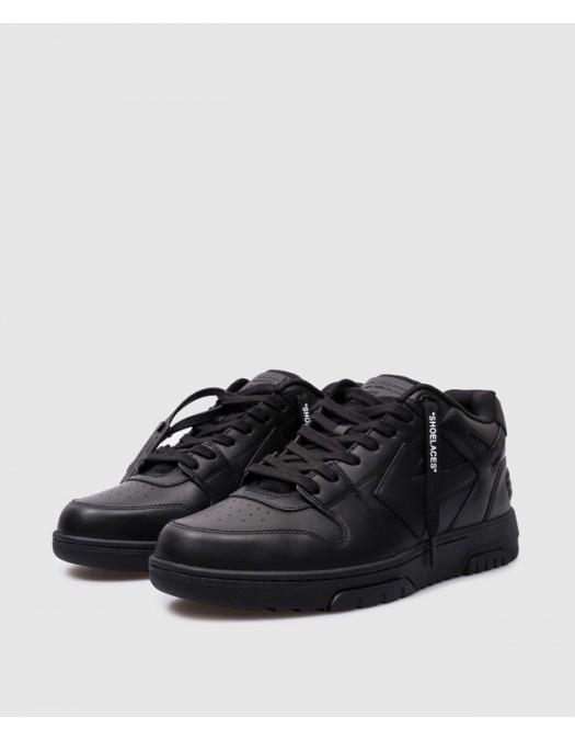 Sneakers OFF WHITE, Out Of Office, Leather, Men, Full Black - OMIA189C99LEA0131010