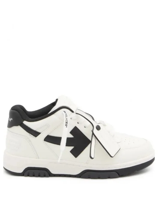 Sneakers OFF WHITE, Out of Office,Arrow-logo leather sneakers - OMIA189C99LEA0190110