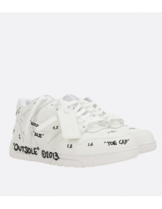 Sneakers OFF WHITE, Out Of Office Graffiti sneakers in smooth leather - OMIA189F25LEA0070110