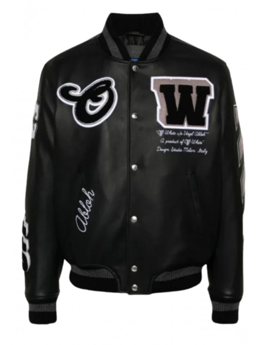 Jacheta OFF WHITE, Leather Jacket, OMJA122C99LEA0011010 - OMJA122C99LEA0011010 Jacheta OFF WHITE, Leather Jacket, OMJA122C99LEA0011010 - OMJA122C99LEA0011010