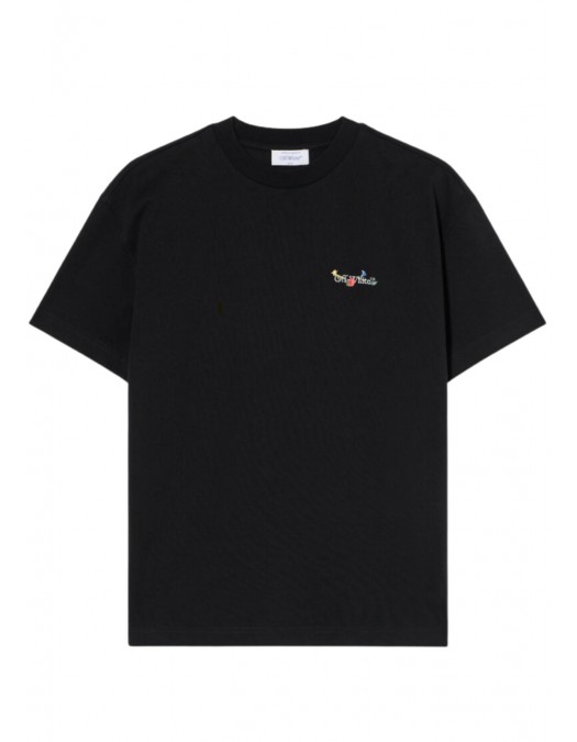 Tricou OFF WHITE,Arrow Glass Flower Regular Logo - OWAA089F25JER0011001