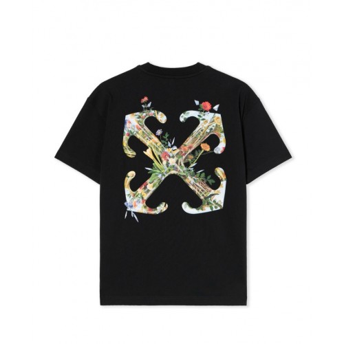 Tricou OFF WHITE,Arrow Glass Flower Regular Logo Tricou OFF WHITE,Arrow Glass Flower Regular Logo