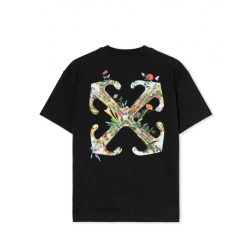 Tricou OFF WHITE,Arrow Glass Flower Regular Logo