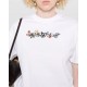 Tricou OFF WHITE, Floral embroidery cotton crew neck t-shirt,Rcegular - OWAA089F25JER0020110