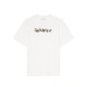 Tricou OFF WHITE, Floral embroidery cotton crew neck t-shirt,Rcegular - OWAA089F25JER0020110