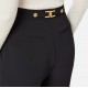 Pantaloni ELISABETTA FRANCHI,Trousers in crêpe fabric with jewel accessory - PA09956E2110