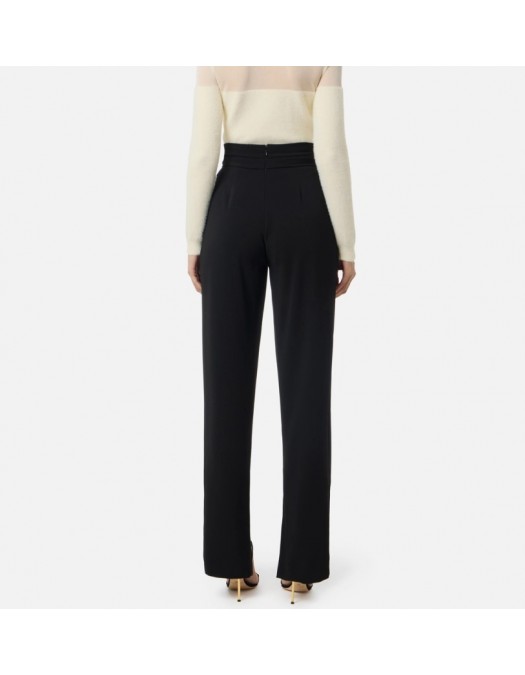 Pantaloni ELISABETTA FRANCHI,Lightweight crêpe fabric trousers - PA11757E2110
