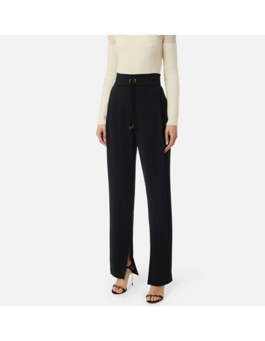 Pantaloni ELISABETTA FRANCHI,Lightweight crêpe fabric trousers - PA11757E2110