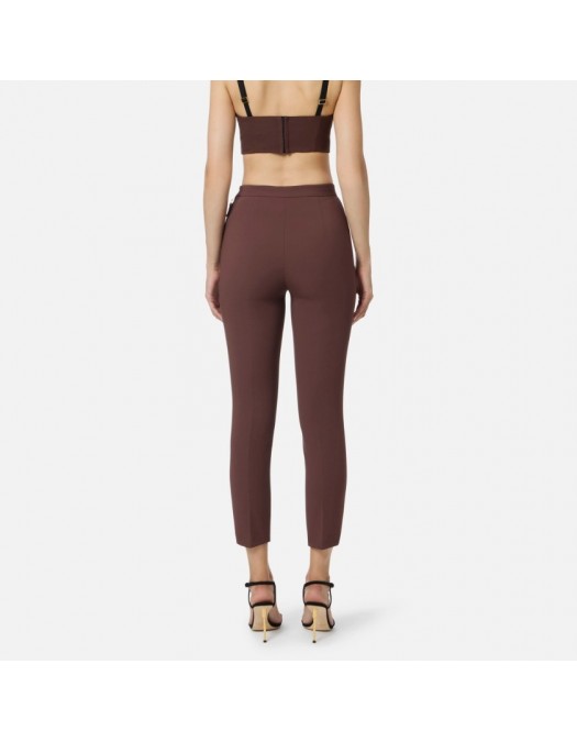 Pantaloni ELISABETTA FRANCHI, Double crêpe trousers - PA12056E2EA3