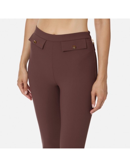 Pantaloni ELISABETTA FRANCHI, Double crêpe trousers - PA12056E2EA3