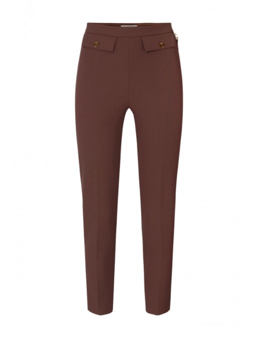 Pantaloni ELISABETTA FRANCHI, Double crêpe trousers - PA12056E2EA3