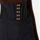 Pantaloni ELISABETTA FRANCHI,Trousers in lightweight crêpe fabric with jewel clasps - PA13257E2110