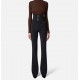 Pantaloni ELISABETTA FRANCHI,Trousers in lightweight crêpe fabric with jewel clasps - PA13257E2110