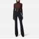 Pantaloni ELISABETTA FRANCHI,Trousers in lightweight crêpe fabric with jewel clasps - PA13257E2110