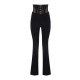 Pantaloni ELISABETTA FRANCHI,Trousers in lightweight crêpe fabric with jewel clasps - PA13257E2110