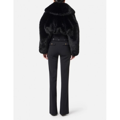 Pantaloni ELISABETTA FRANCHI,Trousers in lightweight crêpe fabric with jewel chain Pantaloni ELISABETTA FRANCHI,Trousers in lightweight crêpe fabric with jewel chain