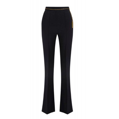Pantaloni ELISABETTA FRANCHI,Trousers in lightweight crêpe fabric with jewel chain Pantaloni ELISABETTA FRANCHI,Trousers in lightweight crêpe fabric with jewel chain