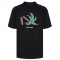 TRICOU PALM ANGELS, Broken Palm Print, Black