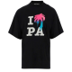 Tricou PALM ANGELS, Print Frontal Palmier, Black - PMAA066S23JER0021084 Tricou PALM ANGELS, Print Frontal Palmier, Black - PMAA066S23JER0021084