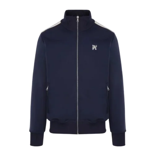 Jacheta PALM ANGELS,  Logo Monogram, Bleumarin