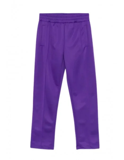 PANTALONI PALM ANGELS, Curved-logo track pants, Purple - PMCJ048S25FAB0013703