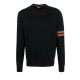 Pulover Zegna, Wool, Stripes Details, Black - RE8M91110B09 Pulover Zegna, Wool, Stripes Details, Black - RE8M91110B09
