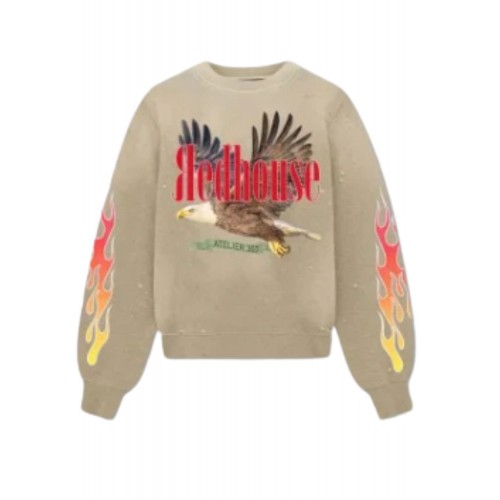 Hanorac Redhouse, Eagle Print, Oversized, Sand Beige Hanorac Redhouse, Eagle Print, Oversized, Sand Beige