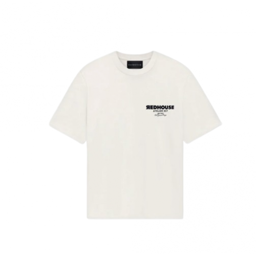 Tricou REDHOUSE,ATELIER II WHITE TEE, Oversized Fit Tricou REDHOUSE,ATELIER II WHITE TEE, Oversized Fit