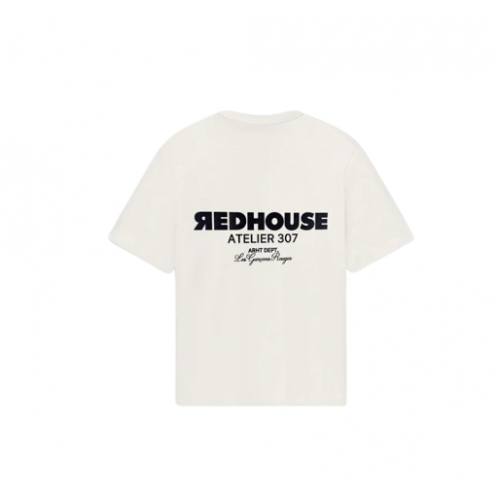 Tricou REDHOUSE,ATELIER II WHITE TEE, Oversized Fit Tricou REDHOUSE,ATELIER II WHITE TEE, Oversized Fit