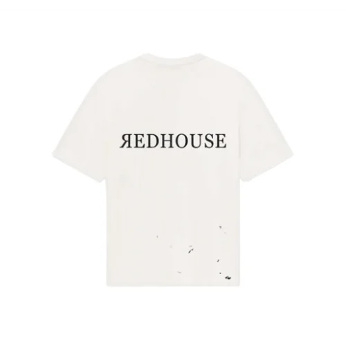 Tricou REDHOUSE, 307 WHITE TEE, Oversized fit