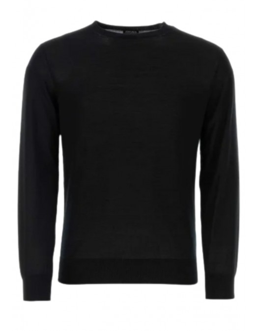Pulover Zegna, Wool, Black, RUEM00A8110K09 - RUEM00A8110K09