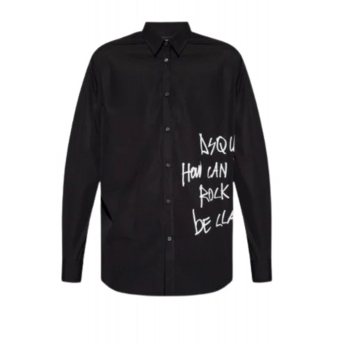 Camasa DSQUARED2, Graffiti Print, Black Camasa DSQUARED2, Graffiti Print, Black