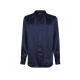 Camasa DSQUARED2 ICON, Silk Satin, Sexy Tie Detail, Navy Blue - S71DM0745D35123486