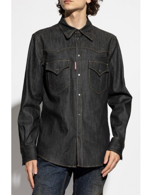 Camasa DSQUARED2,Fashion Western Shirt, Black - S71DM0810S30357900 Camasa DSQUARED2,Fashion Western Shirt, Black - S71DM0810S30357900