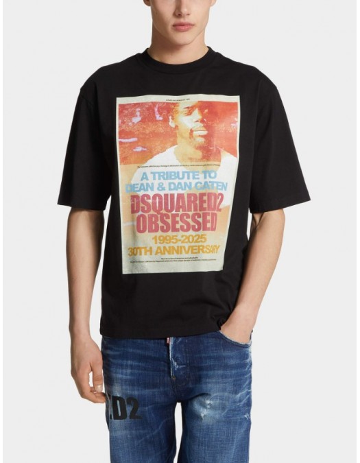 Tricou DSQUARED2,Loose Fit Fashion Show T-shirt - S71GD1587D20020900 Tricou DSQUARED2,Loose Fit Fashion Show T-shirt - S71GD1587D20020900